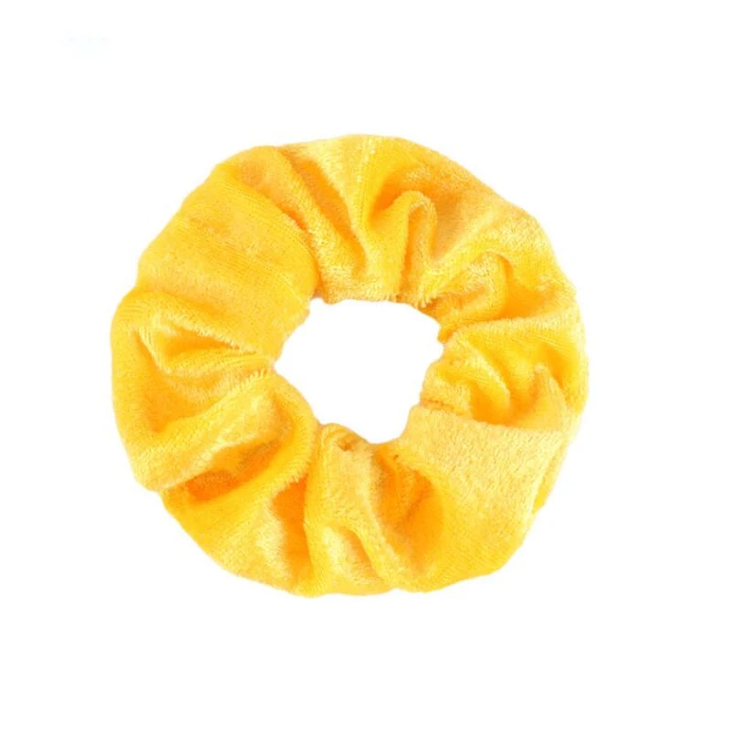 Yellow 6 шт. бархатные резинки для волос эластичные резинки для волос головной убор веревка для взрослых аксессуары для волос лента простые резинки для волос - Цвет: Yellow