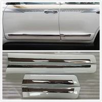 For Toyota Land Cruiser LC200 FJ200 2008-2015 4pc Car Exterior Door Panel Guard Plate Body Bumper Side Anti-Collision Cover Trim