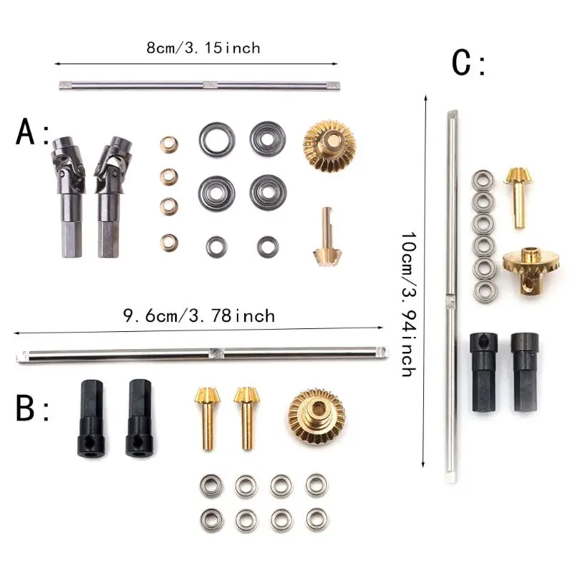 Бесплатная доставка обновленная металлическая шестерня передняя средняя задняя