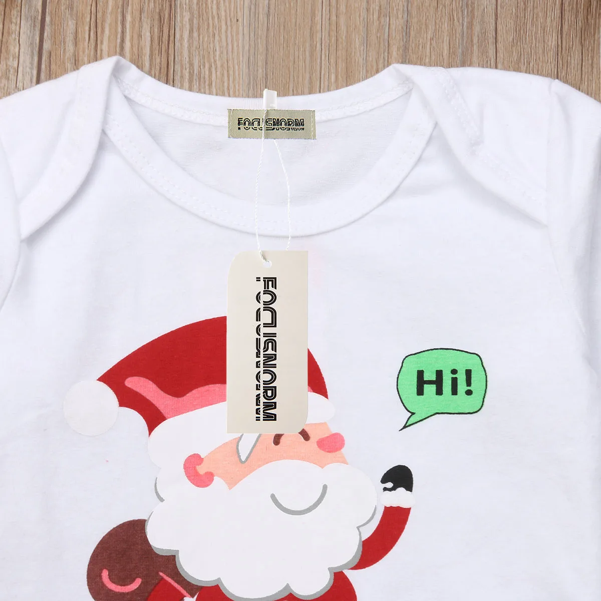 Рождественский комбинезон для новорожденных девочек с Санта Клаусом и юбкой