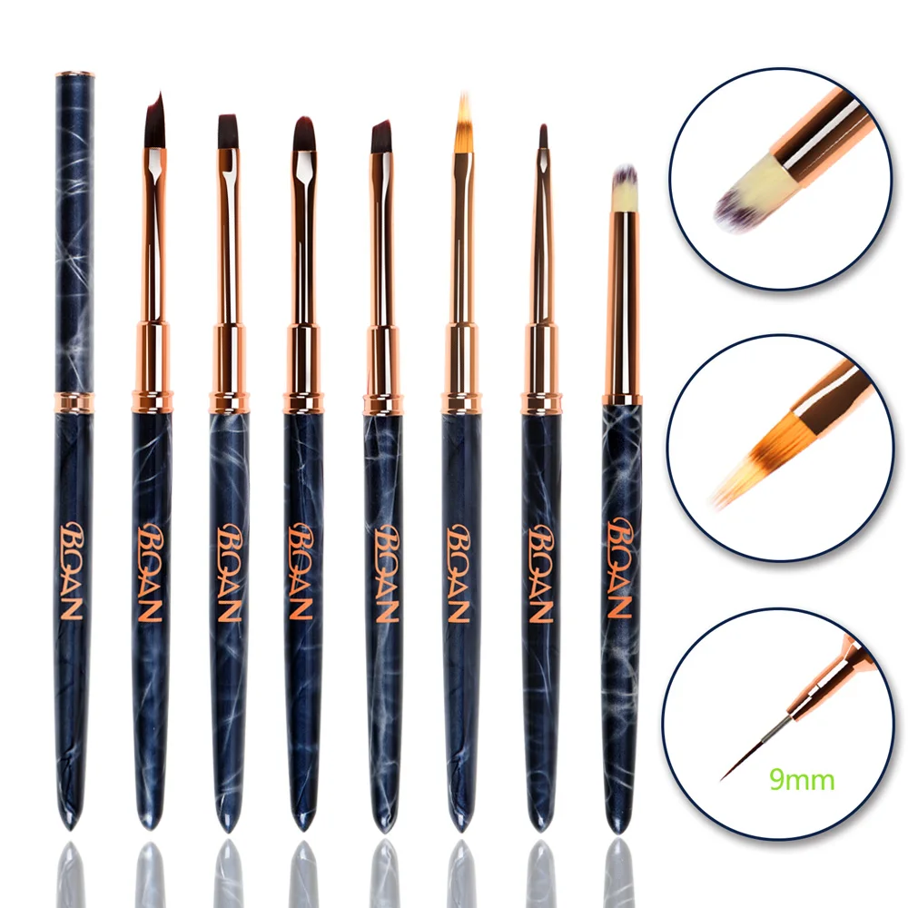 Искусство для ногтей ANGNYA ручка черный мраморный рисунок Маргаритка акриловая