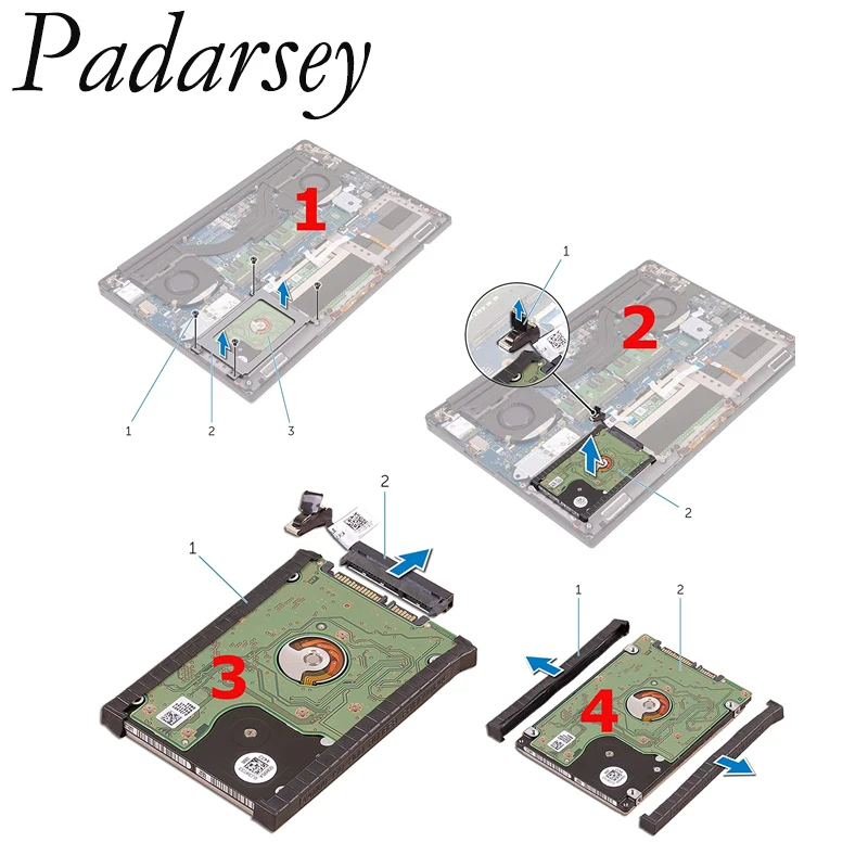 Кабель жесткого диска Pardarsey SATA 0XDYGX w/2 5 дюйма переносной картридж для 03FDY3 Dell XPS 15 9550