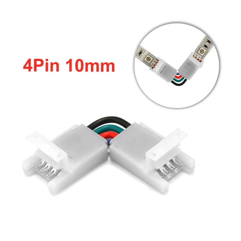 10 Pcs LED Strip Connectors 2/3/4 Pin 8/10mm Unwired Solderless Adapter Extension For 3528/5050 SMD RGB Lights | Обустройство дома