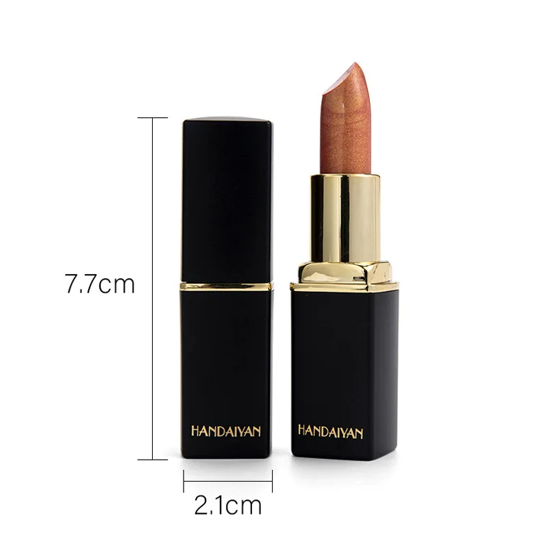 Brand Professional Lips Makeup Waterproof Long Lasting Pigment Nude Pink Mermaid Shimmer Lipstick Luxury |