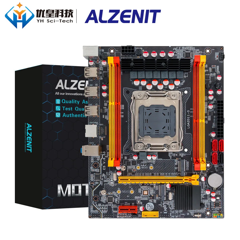Материнская плата ALZENIT материнская Intel X79 LGA 2011 Xeon E5 с поддержкой ECC REG DDR3 128 ГБ M.2 NVME