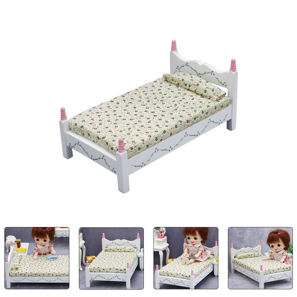 

1 Pc Furniture Ornament Mini House Accessories Furniture Model Single Bed Model