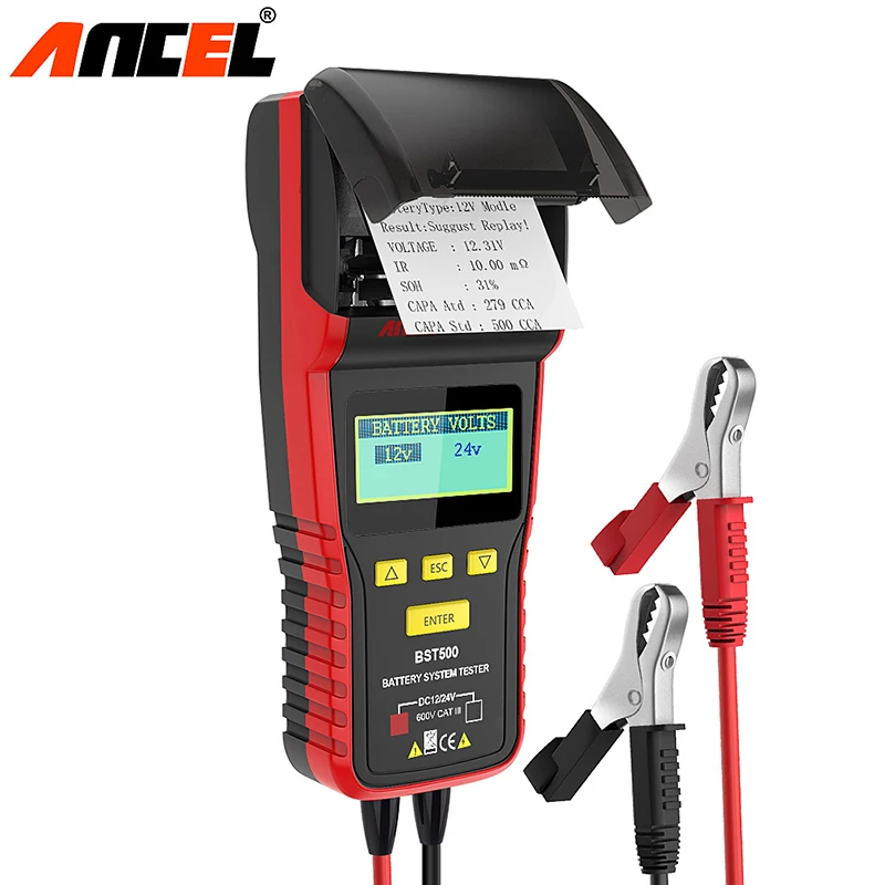 ANCEL BST500 Pro тестер батареи 12 В/24 В автомобильный Грузовик Аккумуляторный сканер с