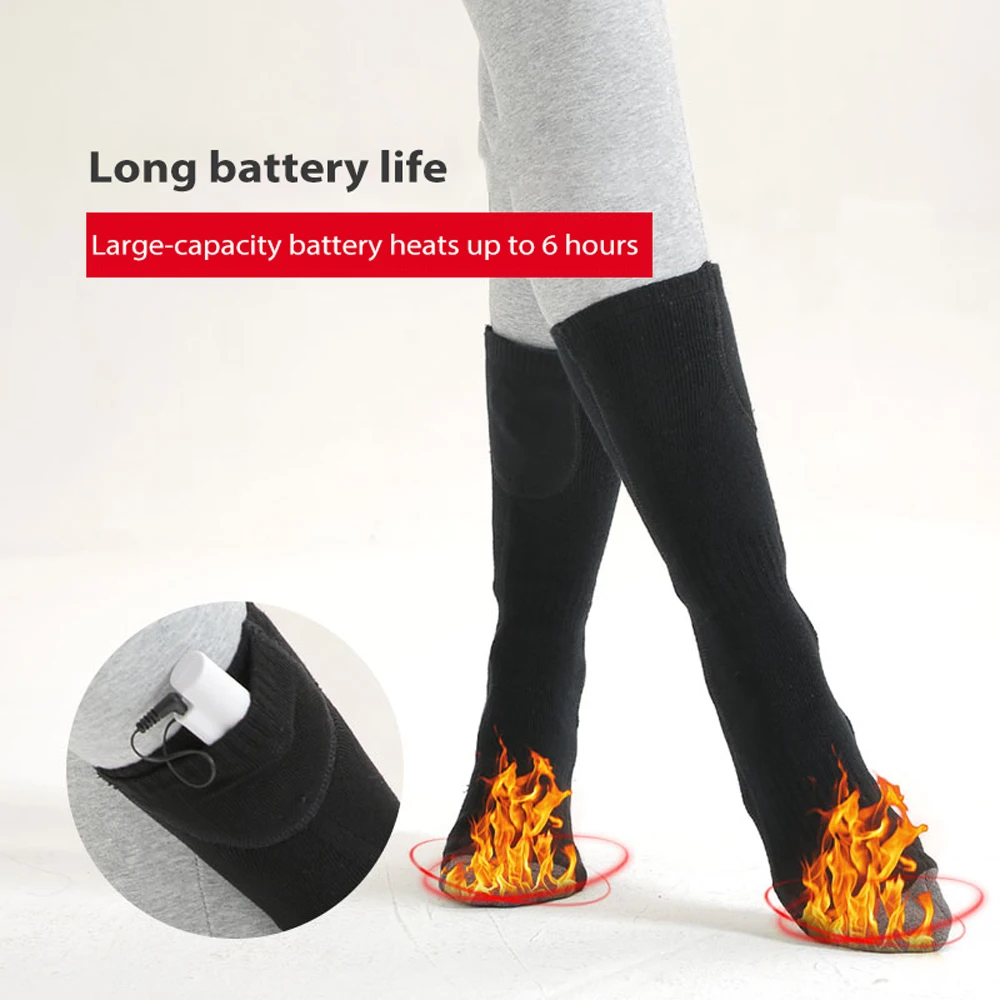 

Winter Heating Socks Electric Heated Socks Rechargeable Batterys Winter 3 Level Temperature Setting Portable Heating Warm Socks