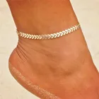 Браслеты на ногу VAGZEB женские, летние ювелирные украшения в стиле бохо, ножные цепочки золотого и серебряного цветов, бижутерия