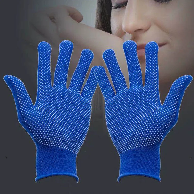 6 пар 1DZ Unisex унисекс Нескользящие и нескользящие перчатки износостойкие перчатки в горошек с принтом удобные дышащие большие эластичные перчатки