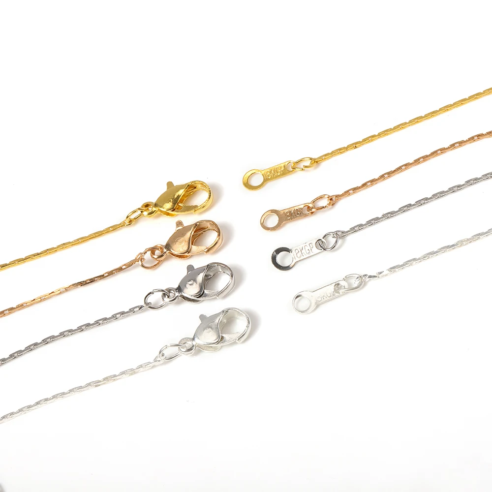 12 шт. золото/КЦ золото/серебро Цвет металла звено ожерелье цепь застежка Омар