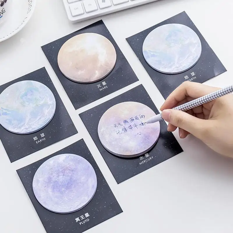 

30PCS/Pack Planet Earth Pluto Moon Mini Memo Pad N Times Sticky Notes School Supply Bookmark Label Stationery