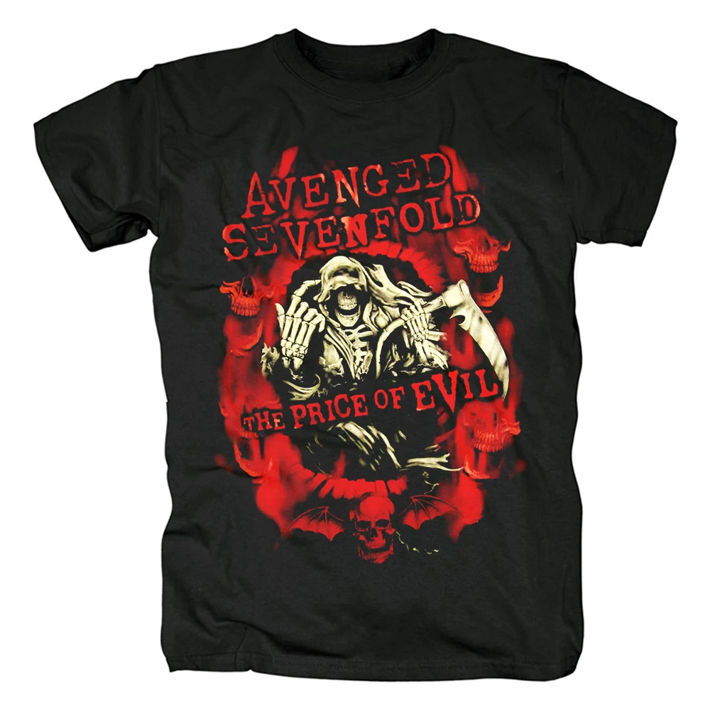 100% хлопок Avenged Sevenfold Мужская футболка с тяжелым металлом Incognita Металлическая