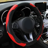 car steering wheel cover perfect fit steering wheel breathable non slip microfiber leather steering cover 37 38cm accessories