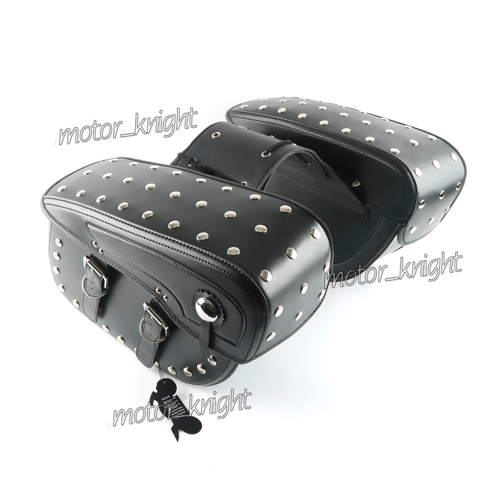 Большой размер Ретро черная часть мотоциклетные сумки для инструментов заклепки