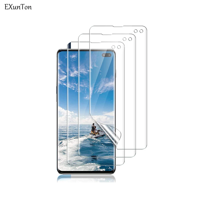 3 шт 3D полное покрытие мягкий TPU протектор экрана для Samsung S10 Plus 5G S10e Защитная