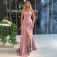 vinca sunny sexy saudi arabia prom dresses 2022 formal sweetheat satin evening dress mermaid high split cocktail party gowns