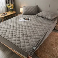 peiduo thicken bedspread linens king quilted bed cover anti bacteria mattress topper air permeable bed sheet protector cover