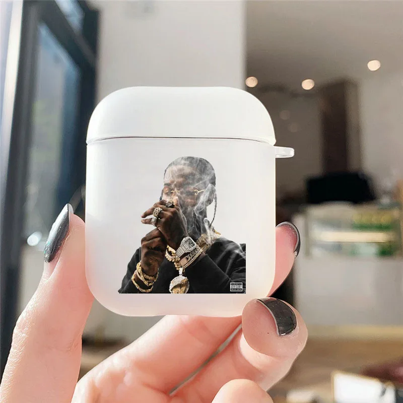 Раппер Поп Смоук DIY Роскошный Белый Матовый Мягкий Чехол Для Наушников Apple AirPods Аксессуары AirPods pro on.