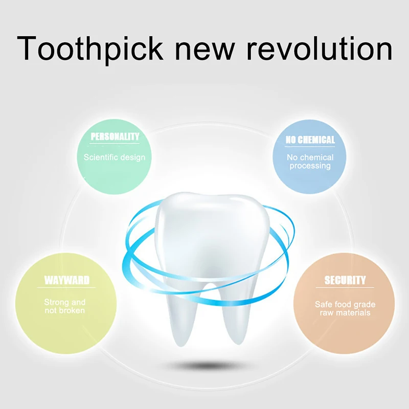 Зубочистка 50 шт. двойная Сверхтонкая зубная палочка щетка бамбуковая уход за