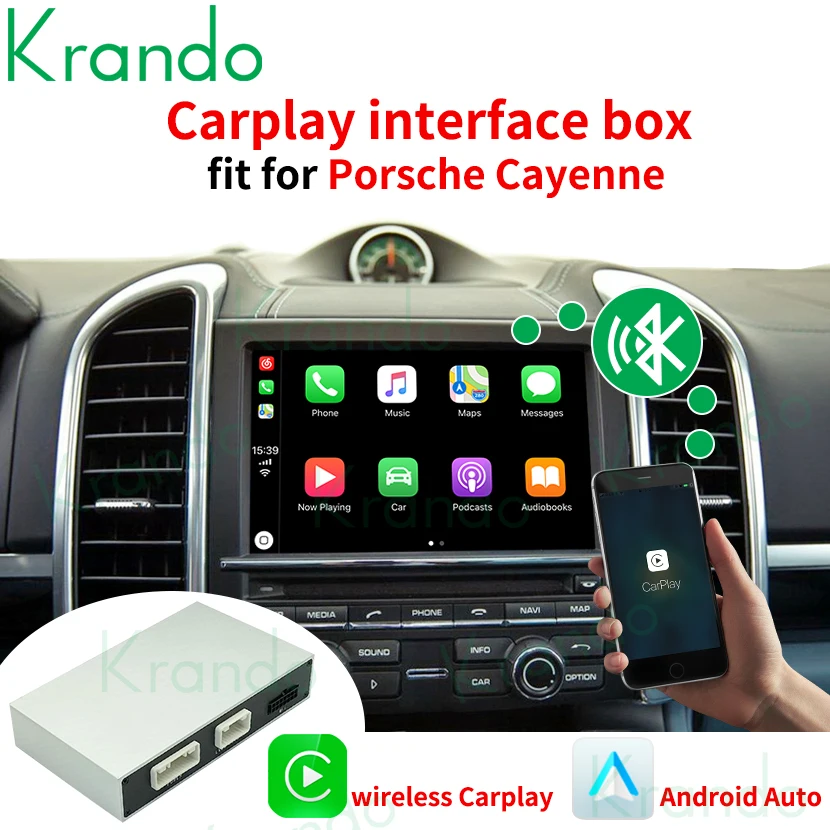 Krando беспроводной Apple Carplay BOX для Porsche Cayenne 957 955 958 PCM 3 1 4 0 адаптер Android автомобильный