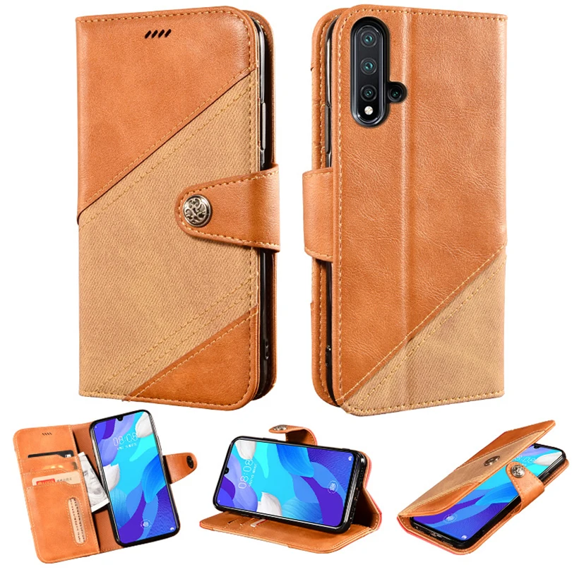 Кожаный чехол книжка для huawei Nova 5 Pro задний противоударный магнитный кошелек 5i 6 5G