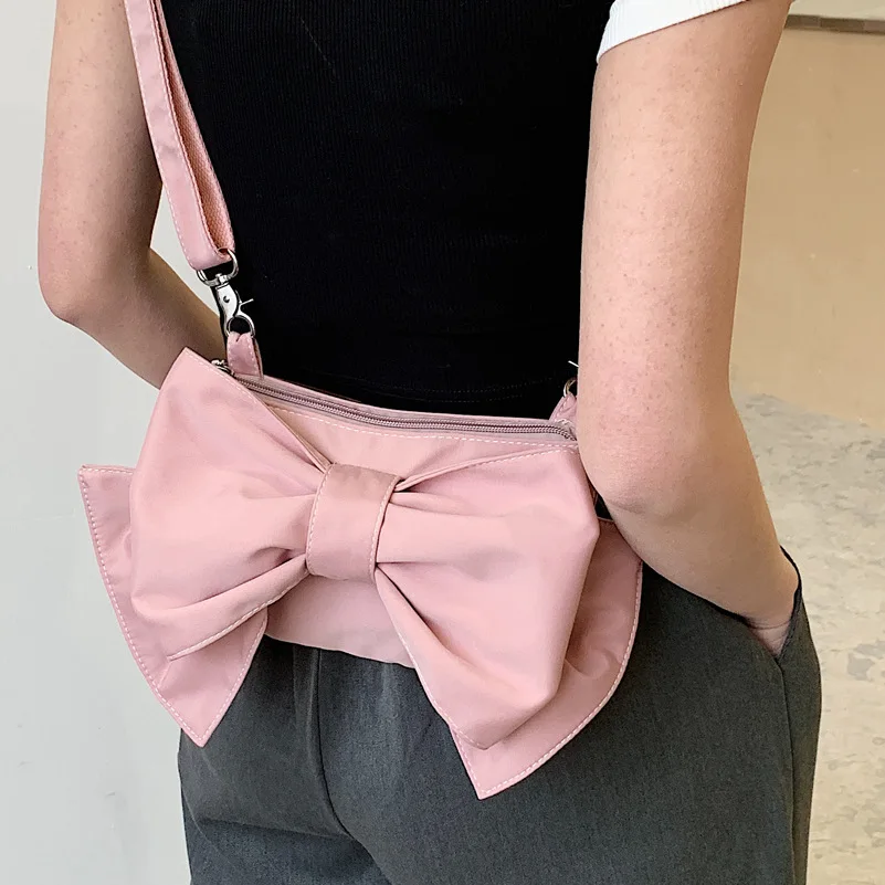 Дизайн Бант из нейлона маленькая сумка через плечо сумки для Для женщин 2021 новые