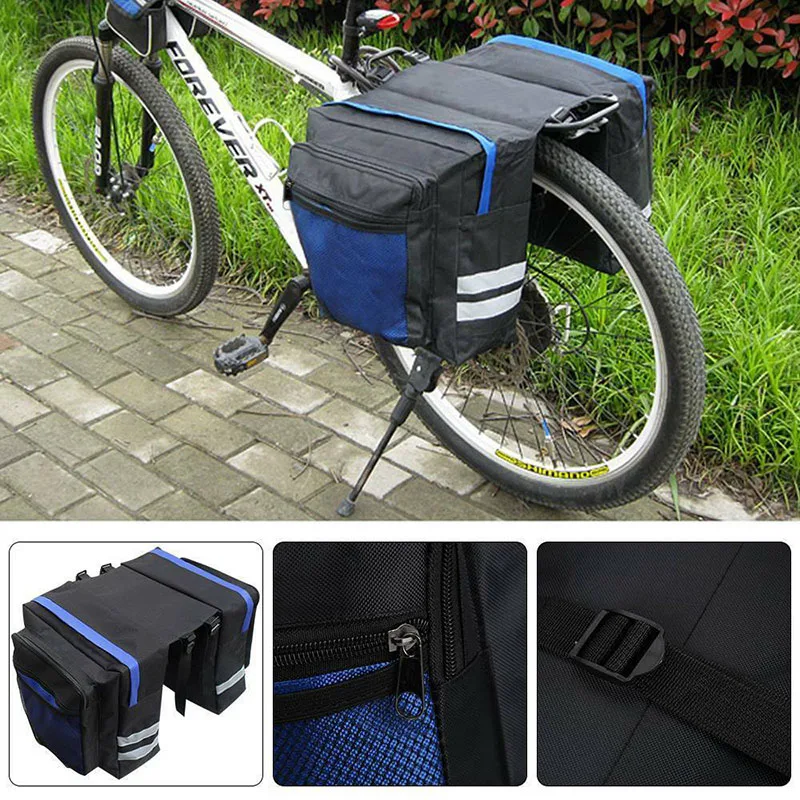 

MTB Road Bike Carrier Bag Rear Rack Bicycle Trunk Bag Luggage Pannier Double Back Cycling Double Side Tail Seat Bike Accessories