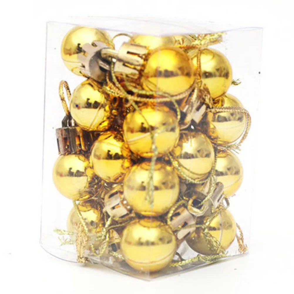 

1*Box 24pcs 5*5*7cm Christmas Ball Christmas Tree Ball Ornament Baubles Birthday Party Wedding Decorations