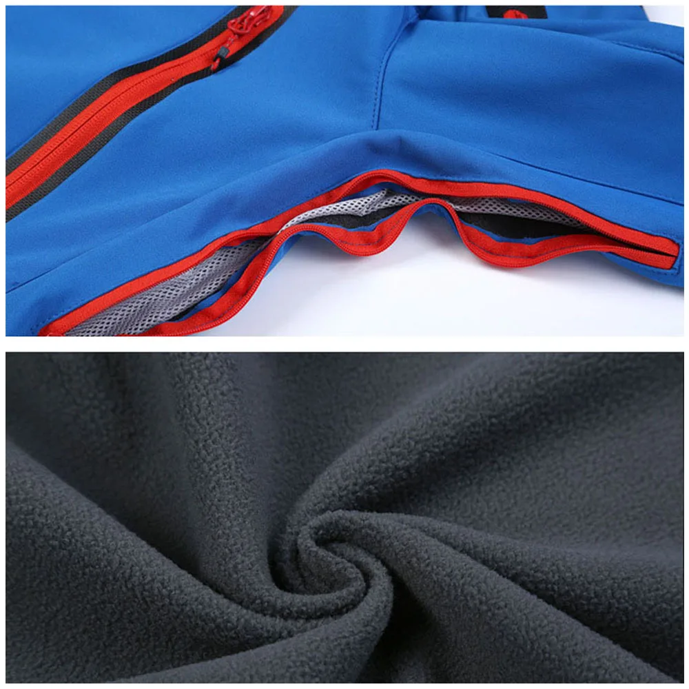 Мужская водонепроницаемая куртка для походов теплая флисовая софтшелл и брюки