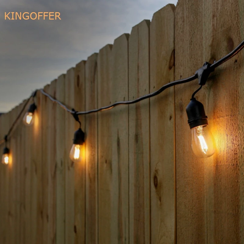 Водонепроницаемый подвесной светодиодный наружный струнный светильник Edison