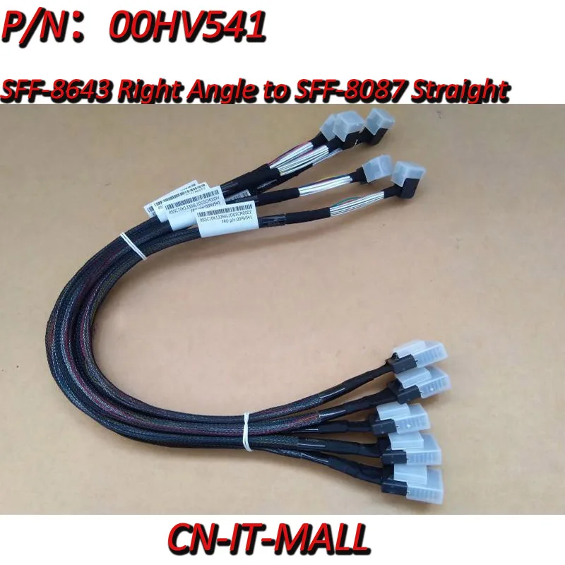 

New Mini SAS HD SFF-8643 Right Angle to SFF-8087 Straight Cable 00HV541 52cm R0078