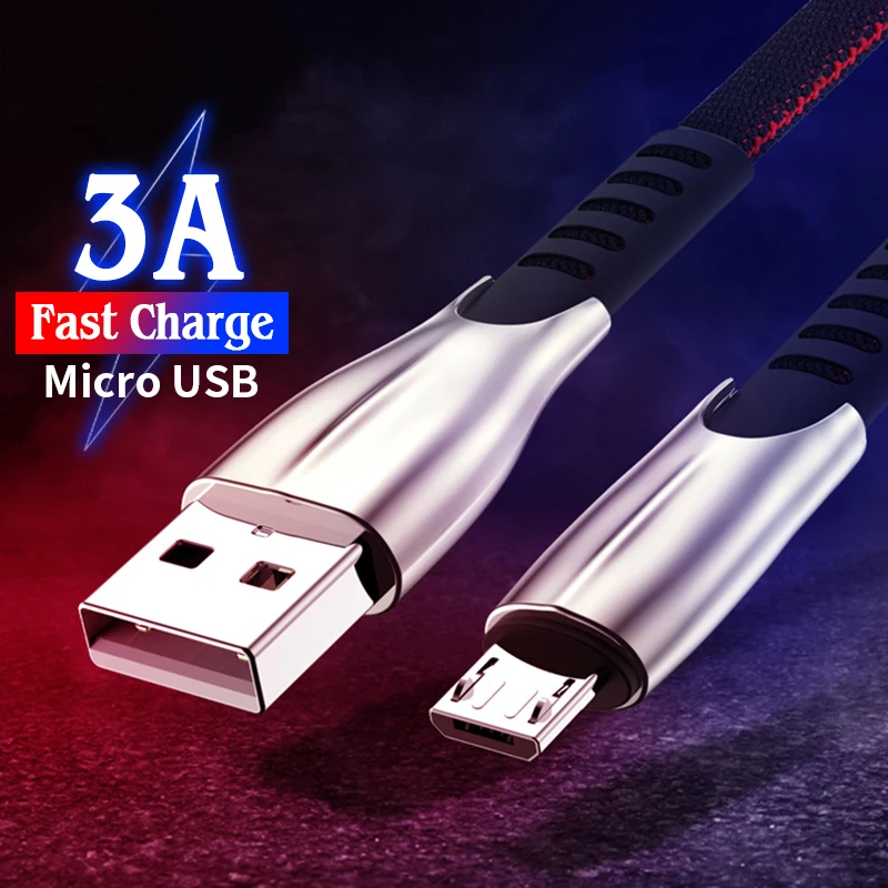 Кабель Micro USB 3A кабель для быстрой зарядки мобильный телефон Android Samsung S7 Xiaomi Redmi Note 5