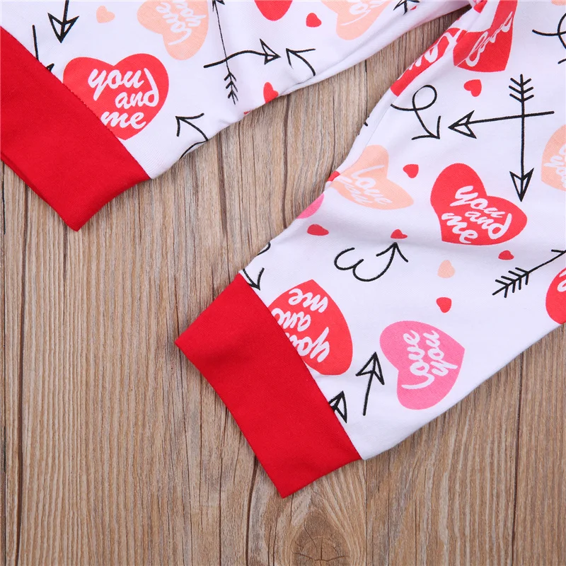 

Valentine's Day Cute Style Festive Clothing Set 0-18M Newborn Infant Toddle Baby Girl Letter Print Romper Trousers Bow Hairband
