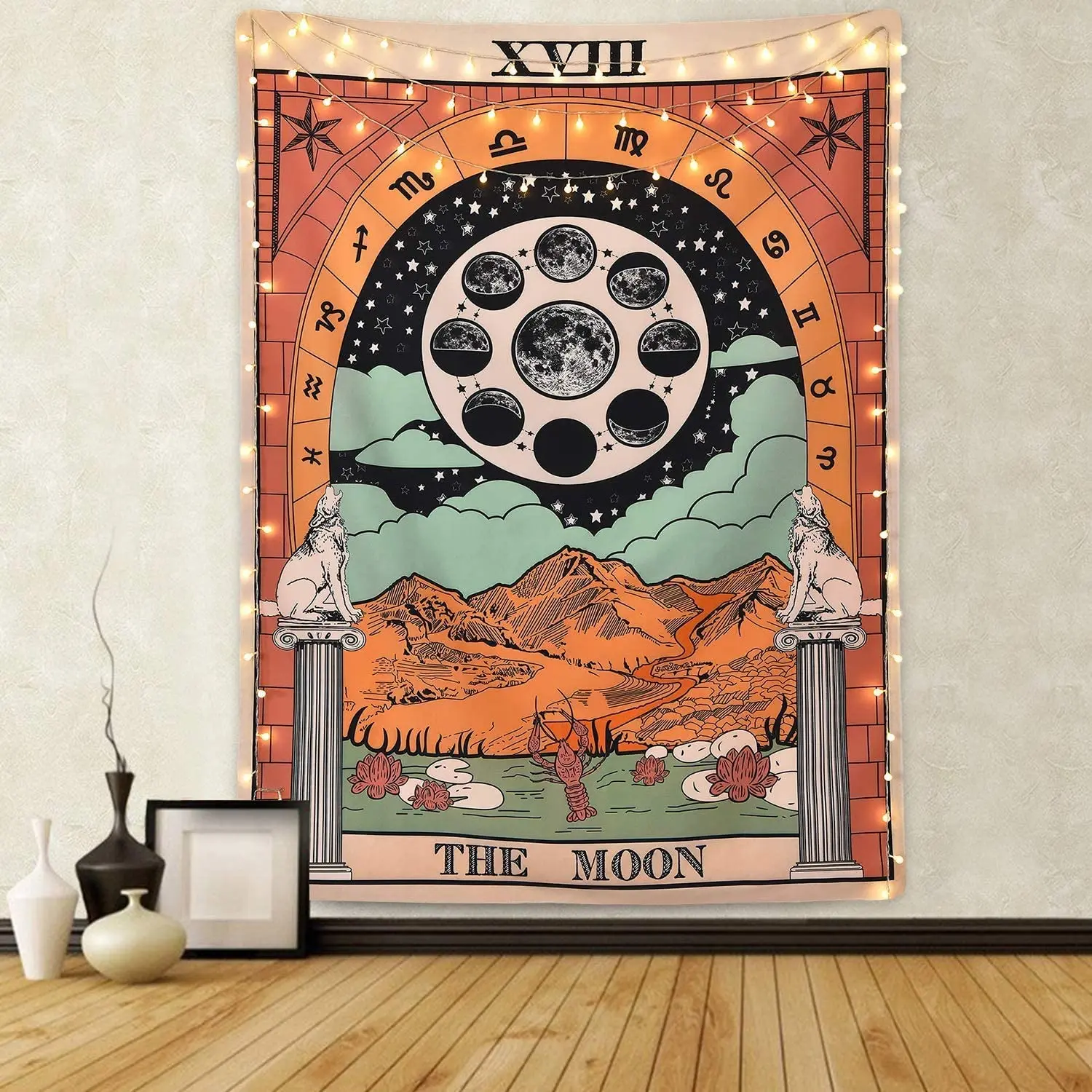 

Sevenstars Tarot Tapestry The Moon and Star Tapestry Moon Tarot Tapestry Medieval Europe Divination Tapestry Wall Hanging Decor