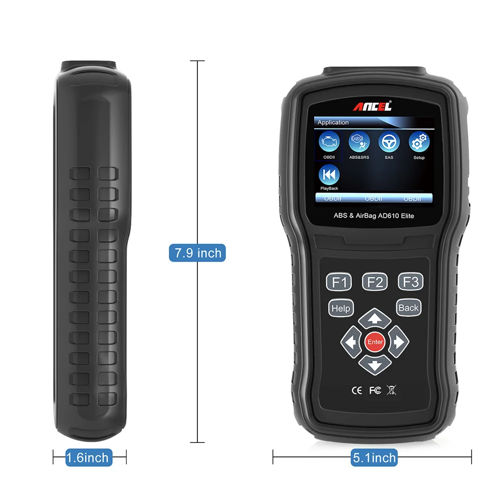 Ancel AD610 OBD2 сканер ABS подушка безопасности SAS ENG диагностический инструмент аварийный сброс данных ODB сканер нескольких языков OBD Диагностика автомобиля