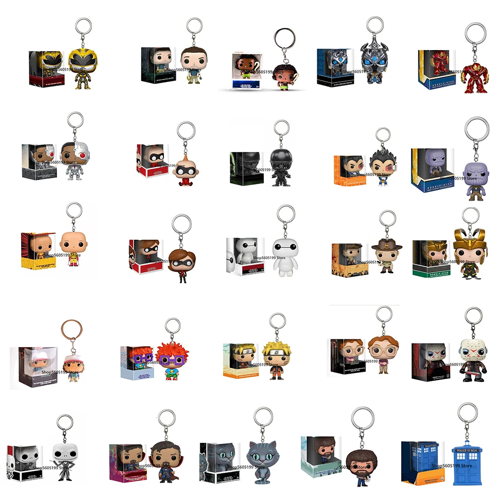 

NEW! Keychain Toys sally FREDDY GHOST RIDER BOB ROSS CHUCKY venom Figure Model toys for chlidren