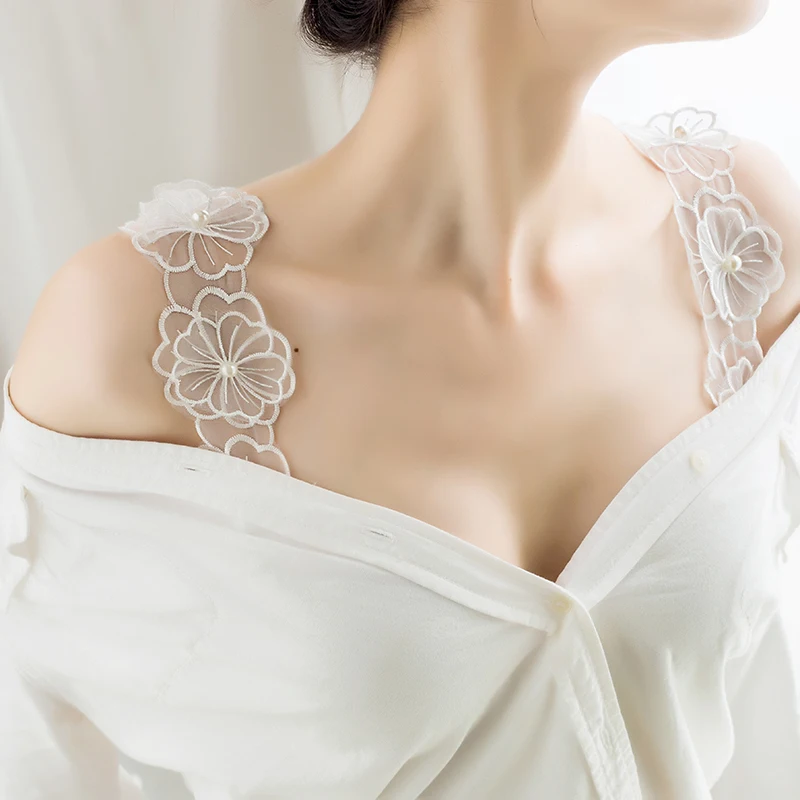 Кружевной бюстгальтер с бретельками декоративное женское нижнее белье большим