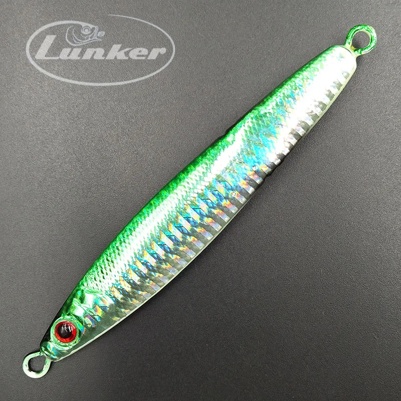 Lunker соленой воды медленная Металическая дергающаяся 60 г 80 г 100 крючковый лов рыбацкая лодка бросок с берега моря крокодил свечение