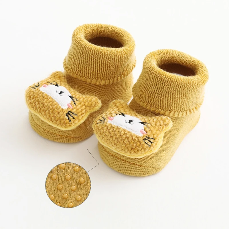 

Terry Thickened Doll Cartoon Dispensing Non-slip Baby Children Floor Socks Toddler Socks Newborn Socks