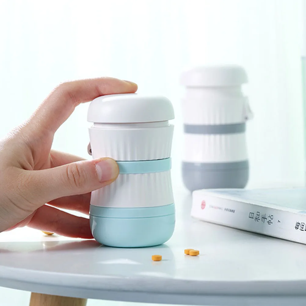 

Pill Box Tablet Crusher Household Pill Cutter Grinder Medicine Cutting Device Box Multi-Function Pill Cutter Medicine Crusher