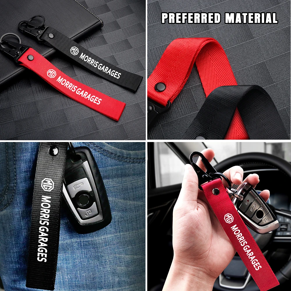

Car Badge Ribbon Keyrings KeyChain Key Auto Accessories For Morris Garages MG ZS 5 6 350 Tf Express ZR MGF GS X-Power GT HECTOR