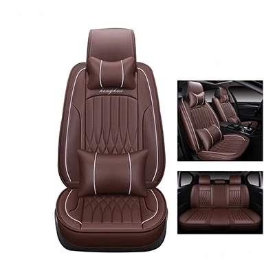coffee pillow Высокое качество, кожаный чехол для автомобиля Geely Atlas Emgrand X7 EC7 GX FE1 mk, все модели, защита для автокресла, автомобильные аксессуары - Название цвета: coffee pillow