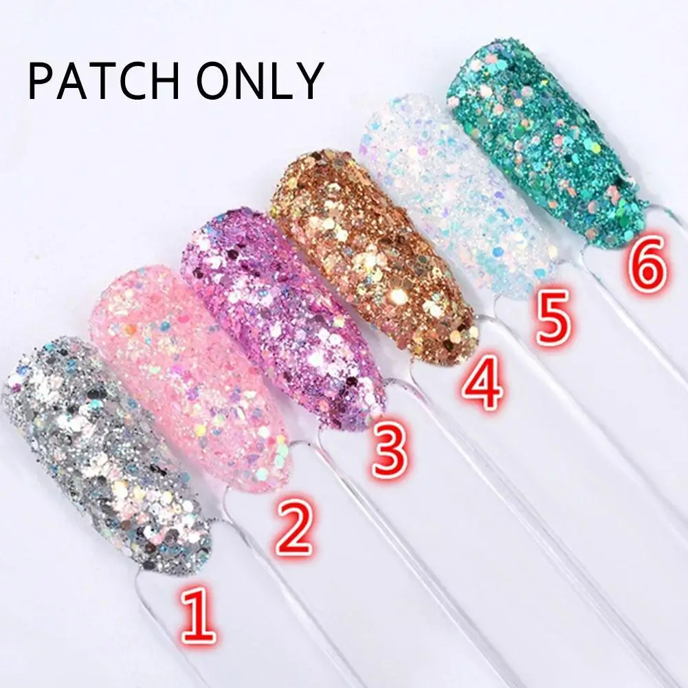 

1 Box Nail Mermaid Glitter Flakes Sparkly 3D Hexagon Colorful Sequins Spangles Polish Manicure Nails Art Decorations