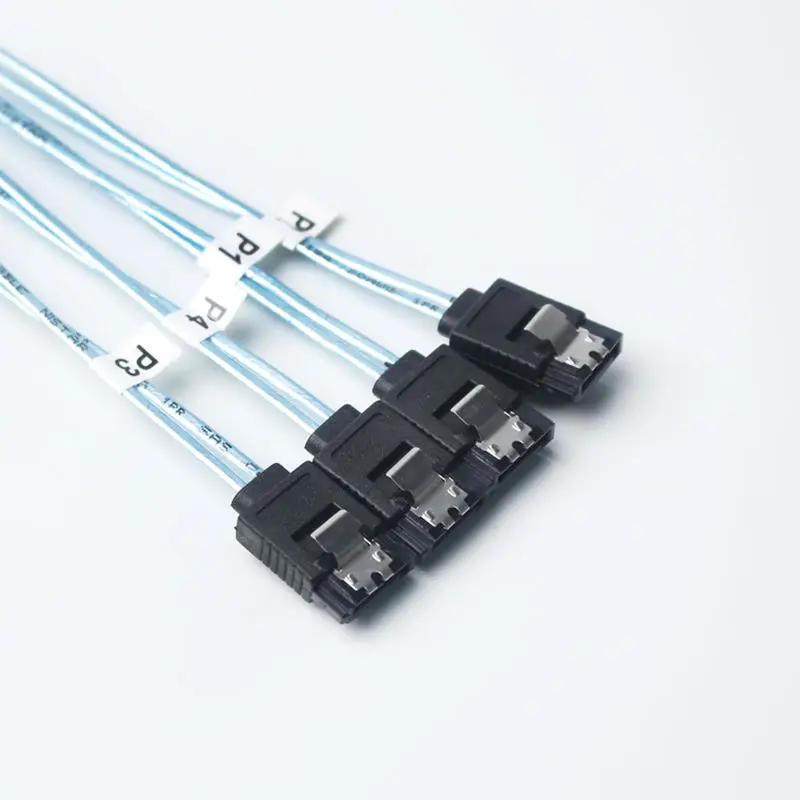 Обратный внутренний HD Mini SAS (SFF 8643) цель до 4 SATA 7pin хост кабель 0 5 м/3 3 футов/1 м| |