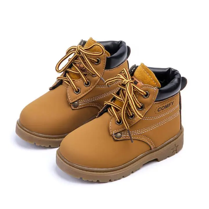 Осень-зима детей ботильоны для девочек ботинки martin мальчиков Плюшевые Теплые