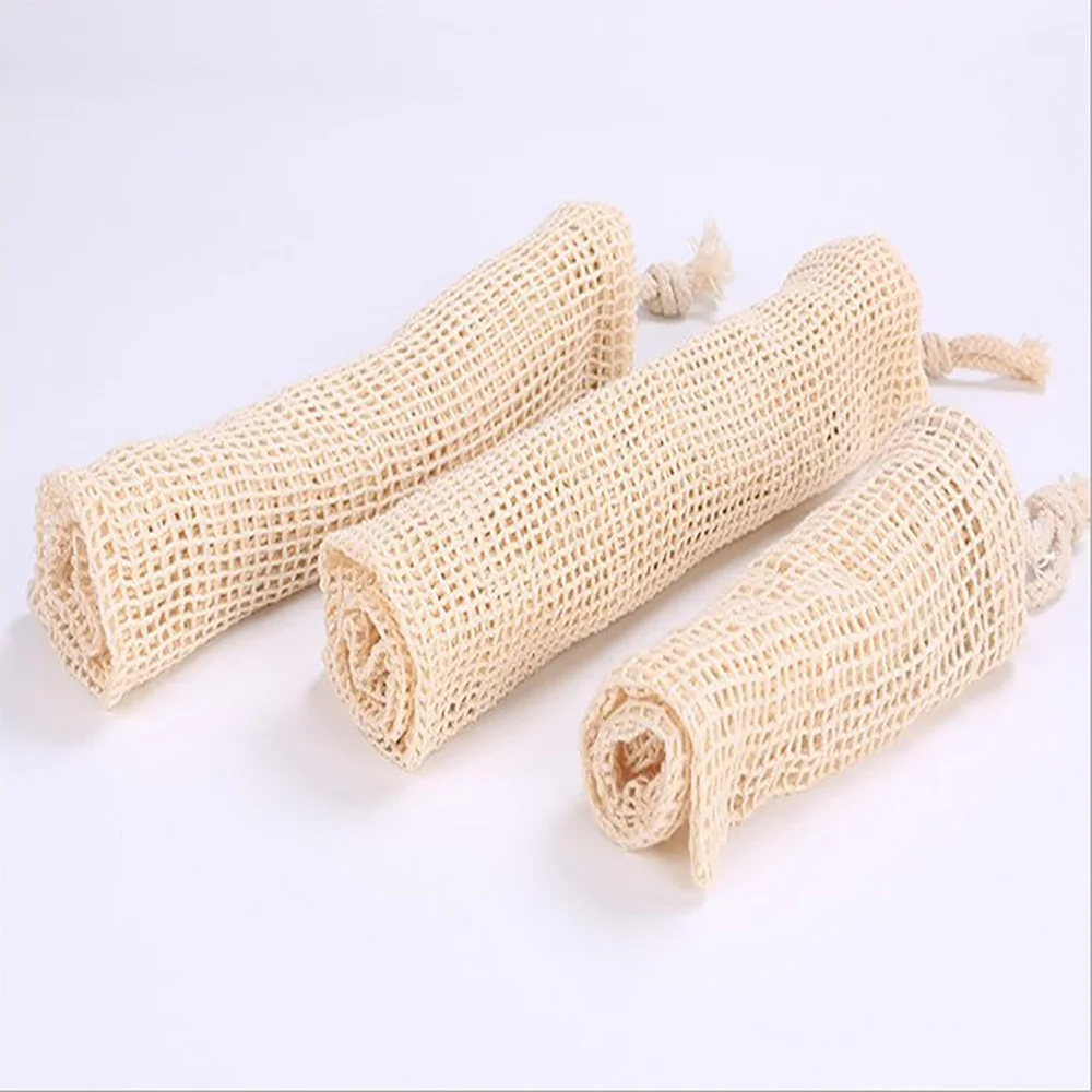 

3 Pcs Mesh Bags Reusable Cotton Washable Bags for Shopping Fruit Vegetable Organizer Kitchen Bags with Drawstring Eco-friendly