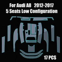 tpu car interior hd transparent film central gear panel dashboard screen protection sticker for audi a8 2012 2017 accessories