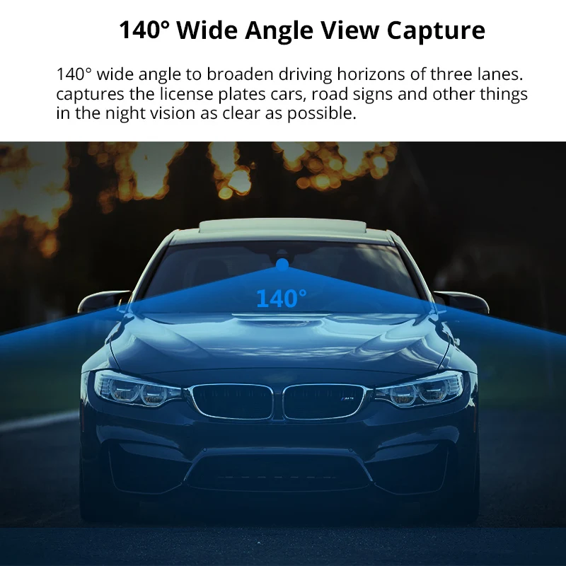Автомобильный видеорегистратор 10in 1080P с двойным объективом Потоковое