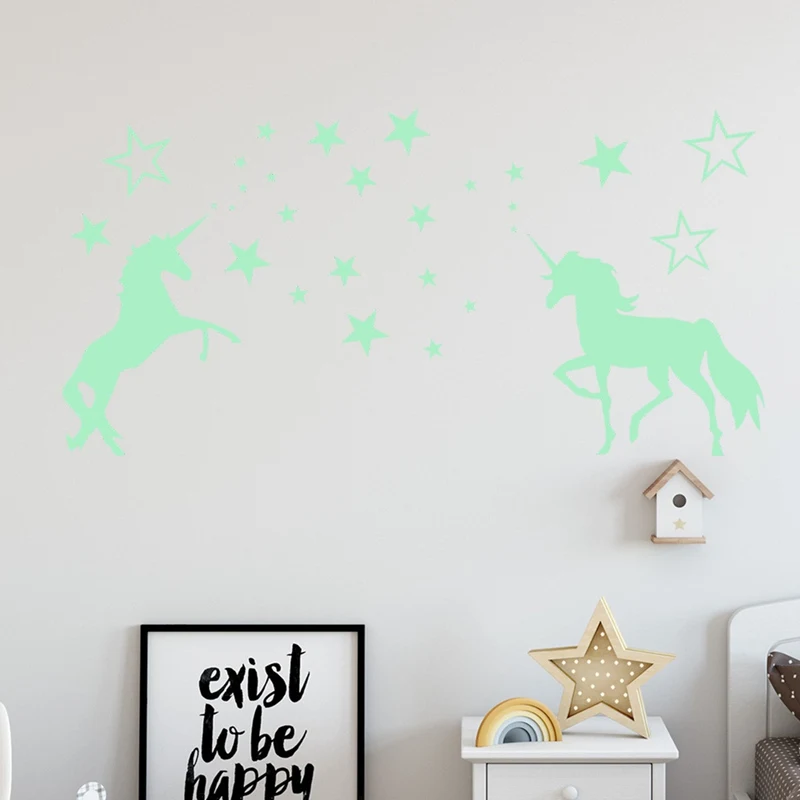 Светится в темноте звезды наклейки на стену для маленьких детей Спальня декор